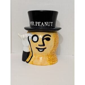 Vintage Mr Peanut Planters Nabisco Classics Ceramic Cookie Jar Canister
